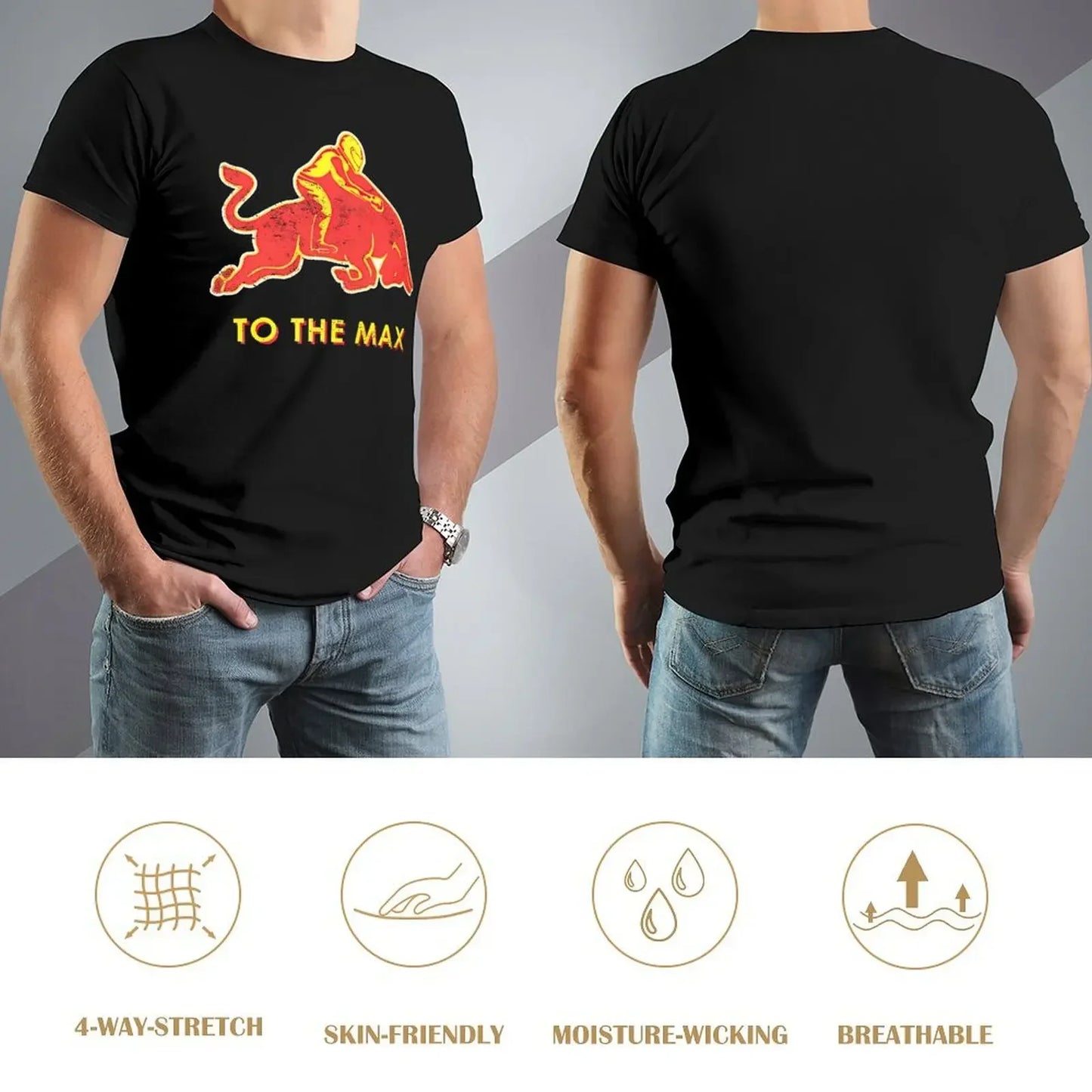 Verstappen To The Max T Shirt Harajuku Short Sleeve T-shirt 100% Cotton Graphics Tshirt Tops