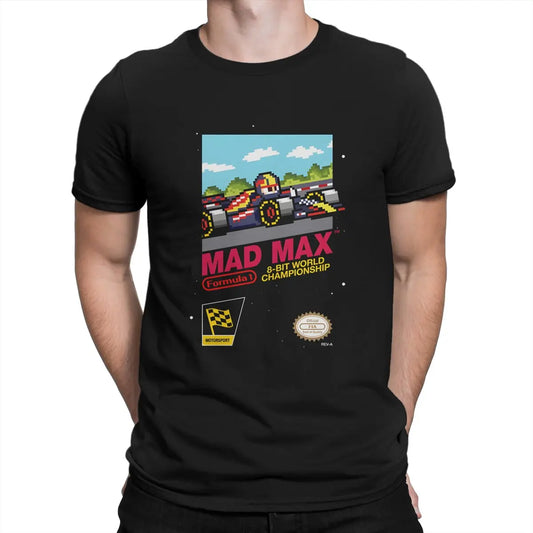 Mad Max T Shirts Men 100% Cotton Leisure T-Shirts Crewneck Max Verstappens Tee Shirt Short Sleeve Tops Party