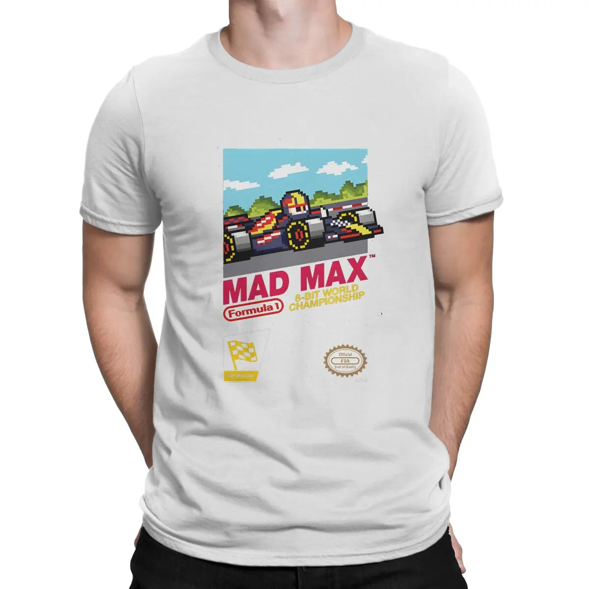 Mad Max T Shirts Men 100% Cotton Leisure T-Shirts Crewneck Max Verstappens Tee Shirt Short Sleeve Tops Party