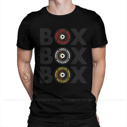 F1 Formula 1 Print Cotton Shirt Hombre Box Box Box Infographic F1 Tyre Compound Men Fashion Streetwear Adult T Shirt O Neck