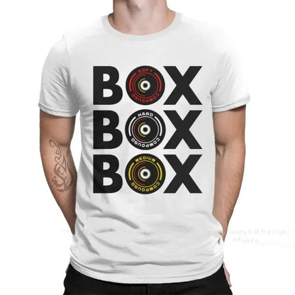 F1 Formula 1 Print Cotton Shirt Hombre Box Box Box Infographic F1 Tyre Compound Men Fashion Streetwear Adult T Shirt O Neck