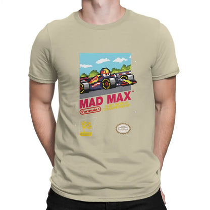 Mad Max T Shirts Men 100% Cotton Leisure T-Shirts Crewneck Max Verstappens Tee Shirt Short Sleeve Tops Party